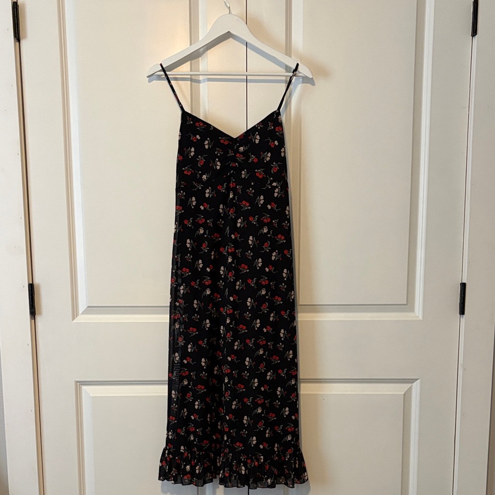 Floral Spaghetti Strap midi Dress